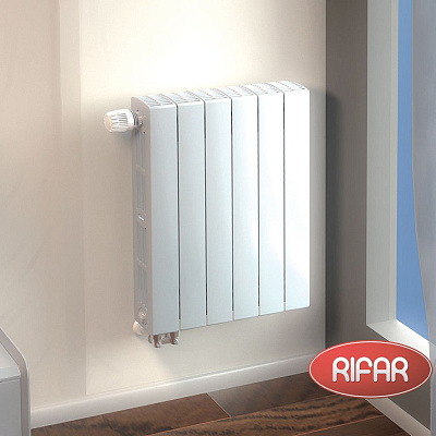 Биметаллический радиатор RIFAR SUPReMO 500-9 секций нижнее левое подключение