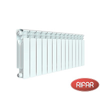 Биметаллический радиатор RIFAR BASE 350-14 секций боковое подключение