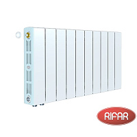 Биметаллический радиатор RIFAR SUPReMO 350-10 секций нижнее правое подключение
