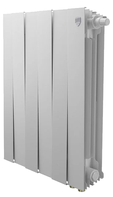 Белый алюминиевый секционный радиатор Royal Thermo с термоголовкой